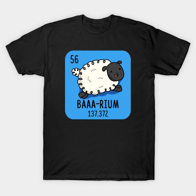 Baaarium Cute Sheep Chemistry Pun T-Shirt by punnybone